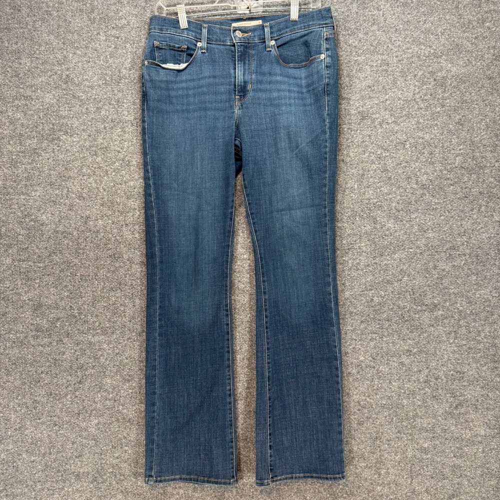 Levis Classic‎ Bootcut Jeans Women 8 Blue Stretch Mid Rise Denim Everyday Casual